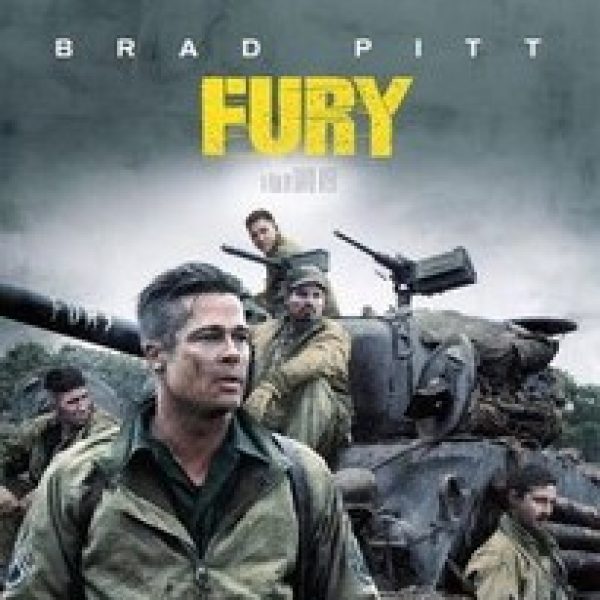 Fury Poster with Tank and Cast inc. Brad Pitt