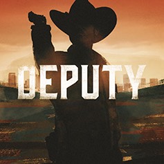 a silhouette of a man in a cowboy hat aiming a gun. The word DEPUTY beneath