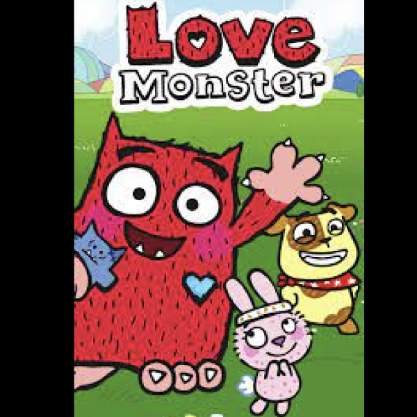 Big red fluffy love monster with friends